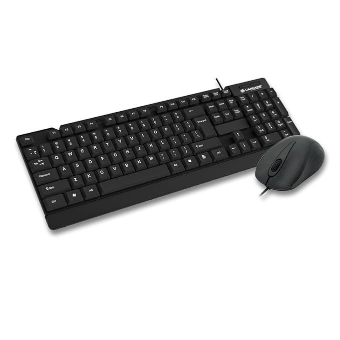 Lapcare E9 Wired Keyboard & Mouse Combo - USB, Ergonomic Design