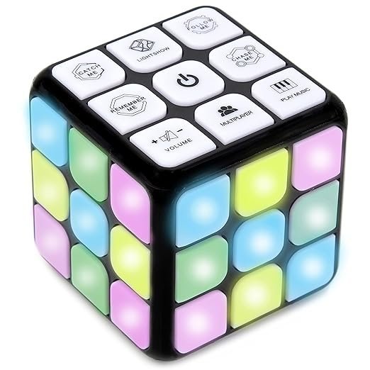 Toysery Flashing Cube Electronic Memory & Brain Game | 7-in-1 STEM Toy