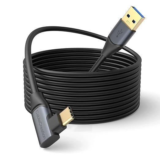 CableCreation 10ft USB C Link Cable for Quest 2/Pro, 5Gbps High-Speed Data & Fast Charging (Black)