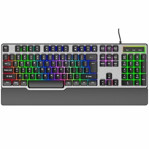 Dr Luxur Ergofizz Ergonomic Gaming Keyboard with Wrist Rest
