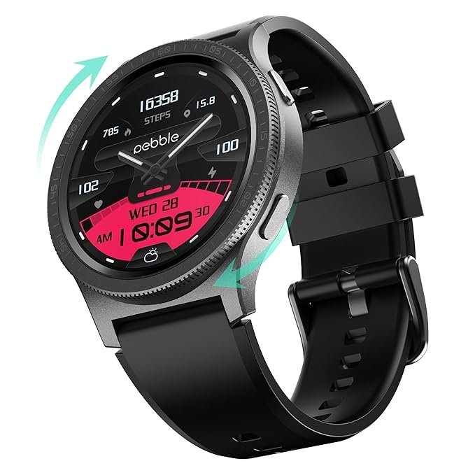 Pebble Revolve Pro Smartwatch | 1.43" AMOLED, BT Calling, Rotating Bezel