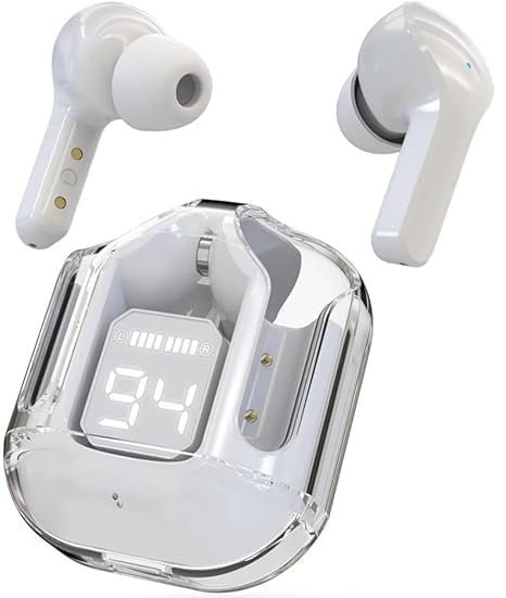 UltraPods Max TWS Earbuds: Transparent Design, HD Bass, Fast Charging