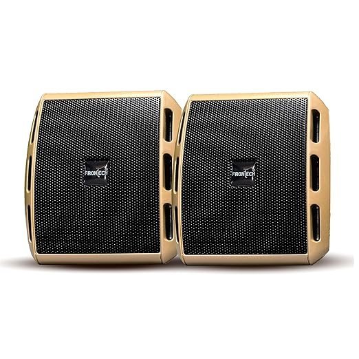FRONTECH 2.0 USB Multimedia Speakers for PC/Laptop - Black/Gold