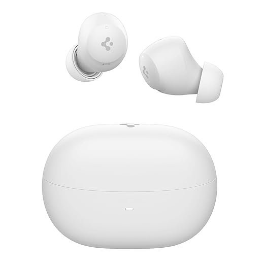 Spigen SA-TW P10 True Wireless Earbuds with ANC - White