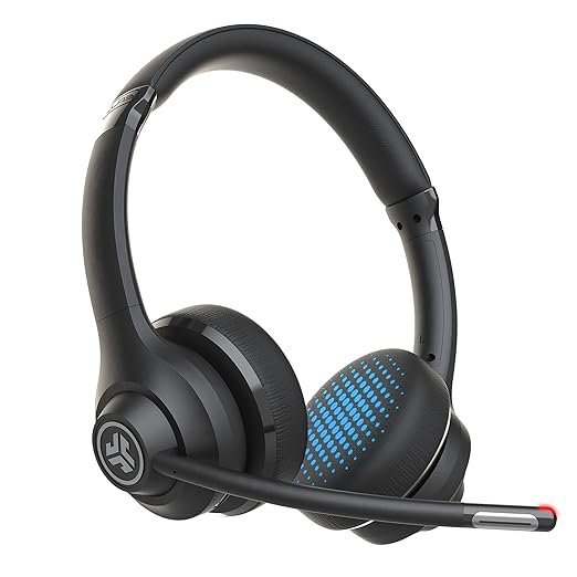 JLab Go Work Wireless Headset for PC & Mobile - 45+ Hour Playtime