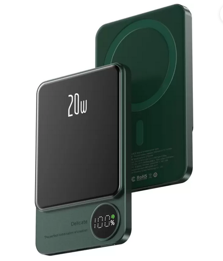 Rasta Ultra Slim 10000mAh 20W MagSafe Wireless Power Bank (Green)