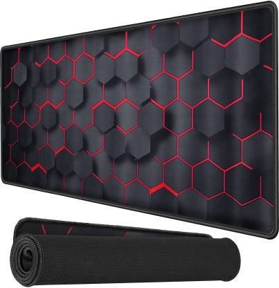 STORITE Anti-Slip Extended Hexagons Gaming Desk Mat (Black)