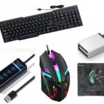 5-in-1 Tech Combo Set: Keyboard, RGB Mouse, Hub, Mousepad, and USB-C OTG