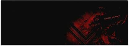 spincart Large Gaming XXL Extended Mouse Pad (Black/Red)