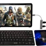 Henture 5-in-1 Tablet Keyboard & Mouse Combo (Black)