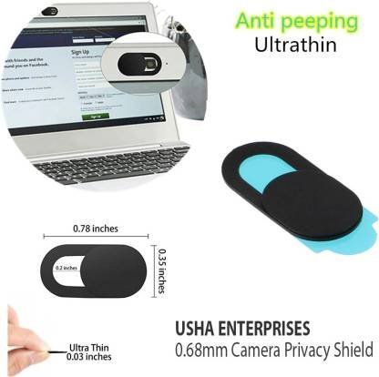 Ultra-Thin Webcam Privacy Cover Slider (3 Pack, Black)